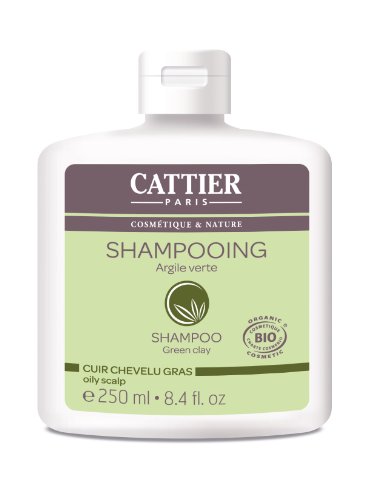 CATTIER — Shampooing cheveux gras bio à l’argile verte 250 ml x2