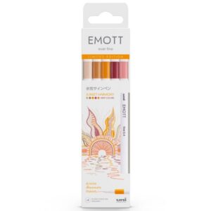 EMOTT Sunset Harmony — Feutres pointe fine 5 pcs