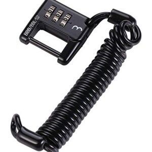 BBB Mini antivol à câble avec Combinaison à 3 Chiffres Course, vélo de Montagne Urbain VTT Minisafe Bbl-52 Noir 120 cm Mixte, 3 mm x 1200 mm