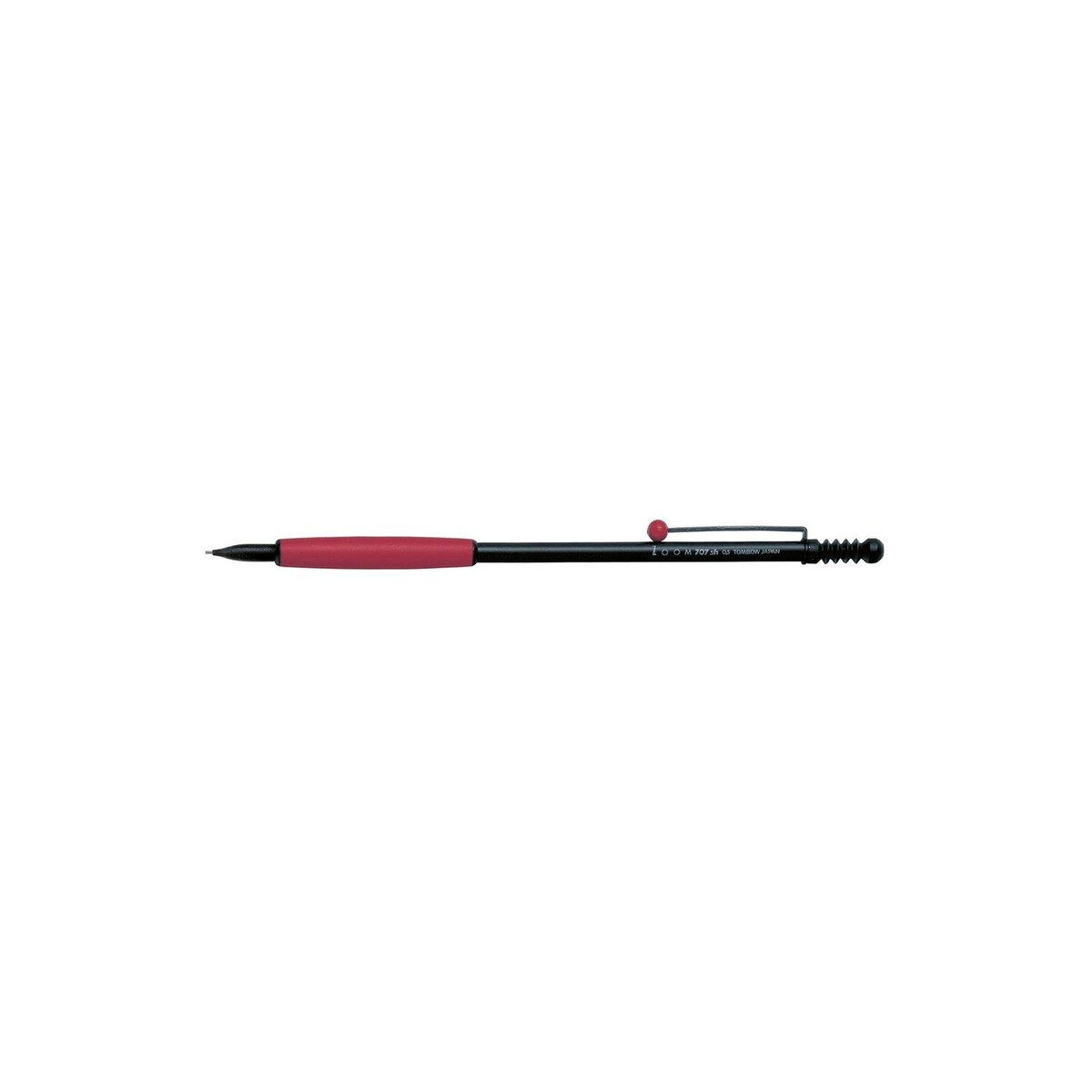 TOMBOW Zoom 707 — Porte-mine noir et rouge clip rouge