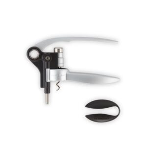 Le Creuset Coffret Tire-Bouchon Professionnel et Coupe-Capsule Assorti, LM250, Noir Mat, /Argenté, 59058013009410