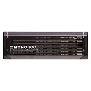 TOMBOW MONO 100 — Lot de 12 crayons graphite 6B noir