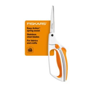 Fiskars Ciseaux multi-usages Softgrip, Longueur: 26 cm, Lames en acier inoxydable/Poignées en plastique, Noir/Gris, Easy Action, 1003873