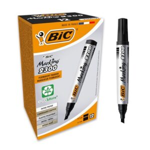 BIC Marking 2300 ECOlutions — Marqueurs permanents noirs x12