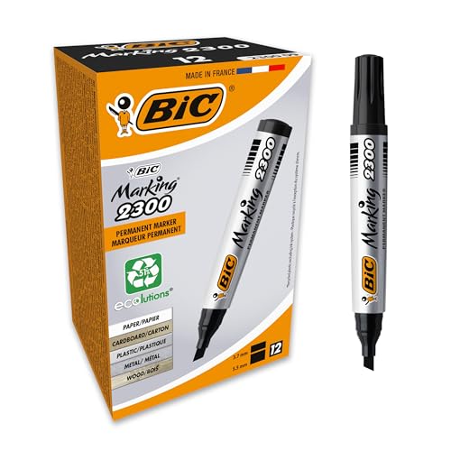 BIC Marking 2300 ECOlutions — Marqueurs permanents noirs x12