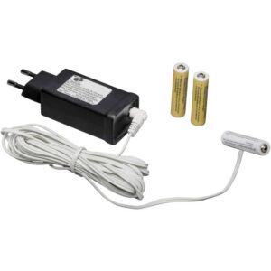 Konstsmide Adaptateur pour batterie Article de camping, plastique, noir