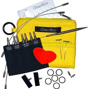 CHIAOGOO TWIST Large Shorties — Set d’aiguilles circulaires 8 cm