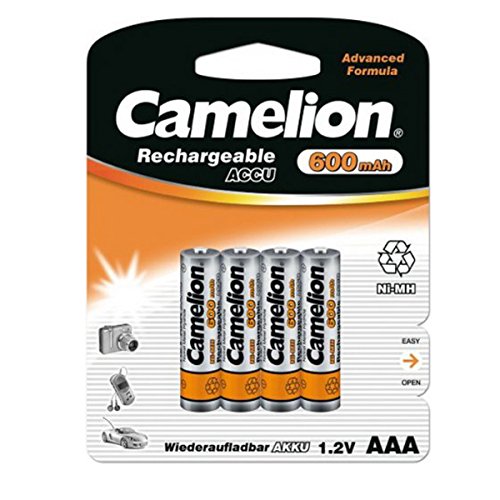 Lot de 4 piles micro Ni-MH 600 mAh 1,2 V