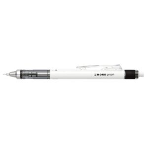 TOMBOW MONO graph — Porte-mines 0,7 mm blanc gomme intégrée