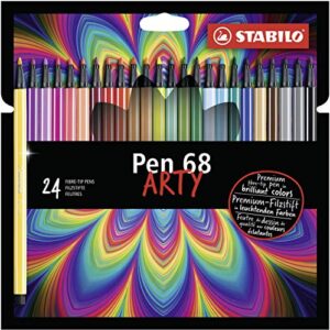 STABILO Pen 68 ARTY — Feutres de coloriage x24 pointe 1 mm