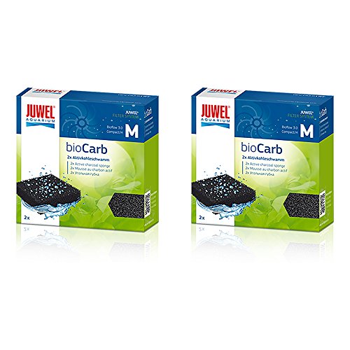 JUWEL — 2 lots de 2 mousses filtrantes charbon actif