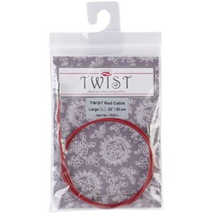 CHIAOGOO Twist Red — Câble 55 cm pour aiguilles circulaires L