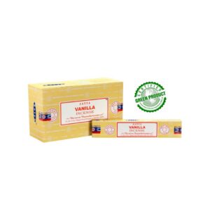 SATYA — Bâtonnets d'encens vanille lot de 12 paquets