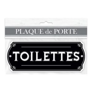 STC — Plaque de porte métal Toilettes