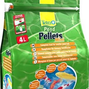Tetra Pond Pellets Mini – Alimentation Quotidienne idéale pour tous les Petits Poissons de Bassin jusqu’à 15 cm – Mini Granules Enrichis en Oligo-éléments, Vitamines essentiels, Caroténoïdes – 4 L