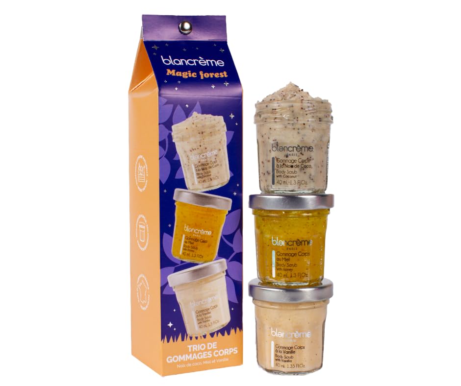 BLANCRÈME — Trio de gommages corps gourmands 3 x 40 ml