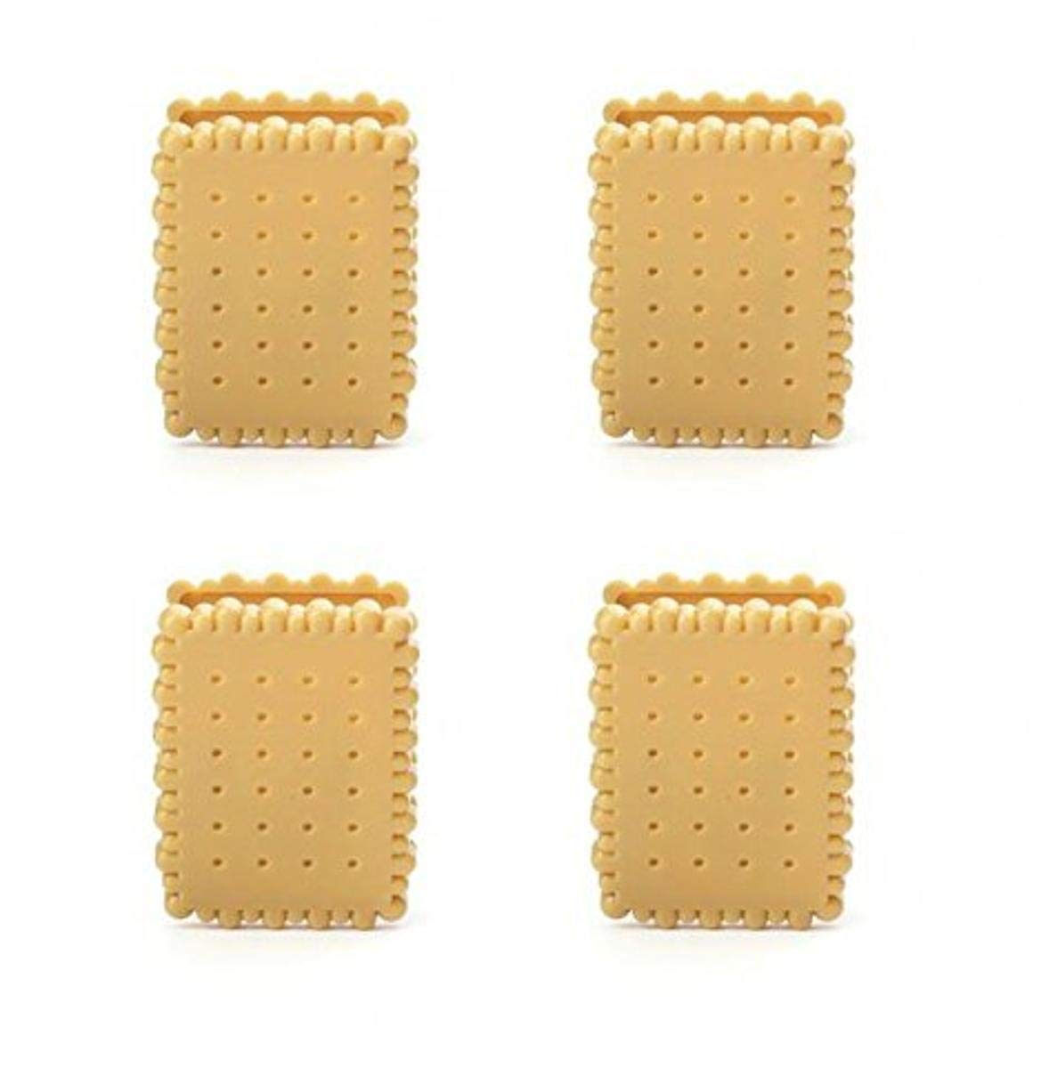 KIKKERLAND — Lot de 4 clips à sachet bruns