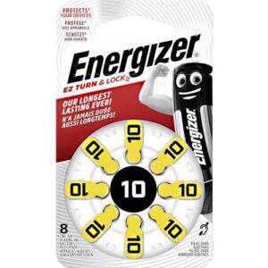 ENERGIZER — Piles pour prothèses auditives taille 10 x8