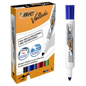 BIC VELLEDA 1711 — Feutres pour tableau blanc, étui de 4