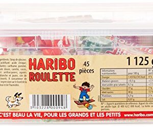 HARIBO Roulette — Lot de 45 rouleaux de bonbons gélifiés 25 g