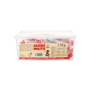 HARIBO Roulette — Lot de 45 rouleaux de bonbons gélifiés 25 g