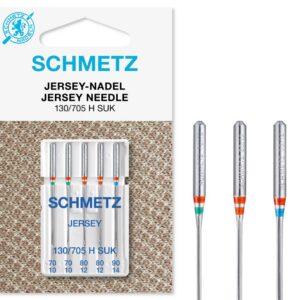 SCHMETZ — Aiguilles machine à coudre Jersey 70 à 90, lot de 5