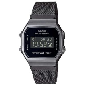 CASIO Vintage Iconic — Montre digitale acier noir 37 mm
