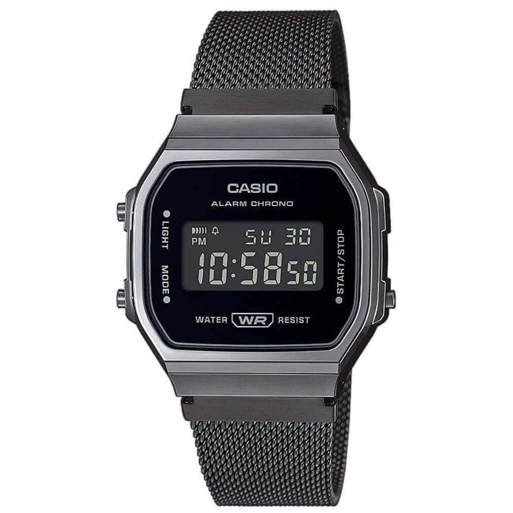 CASIO Vintage Iconic — Montre digitale acier noir 37 mm