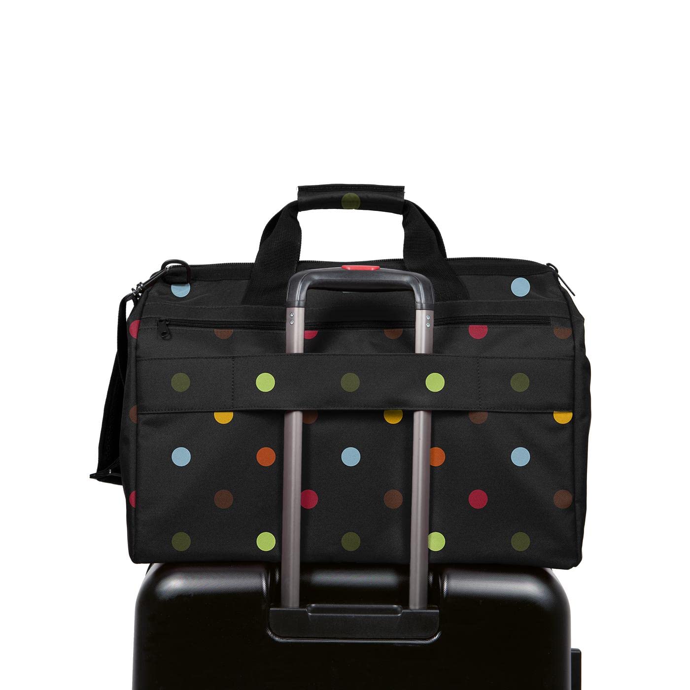 reisenthel Allrounder L Pocket - Un Sac Type Sacoche Docteur avec 2 Grands Compartiments zippés à l'extérieur, Grande Ouverture à arceaux, 6 Compartiments intérieurs, 2 poignées, en Motif Dot – Image 4