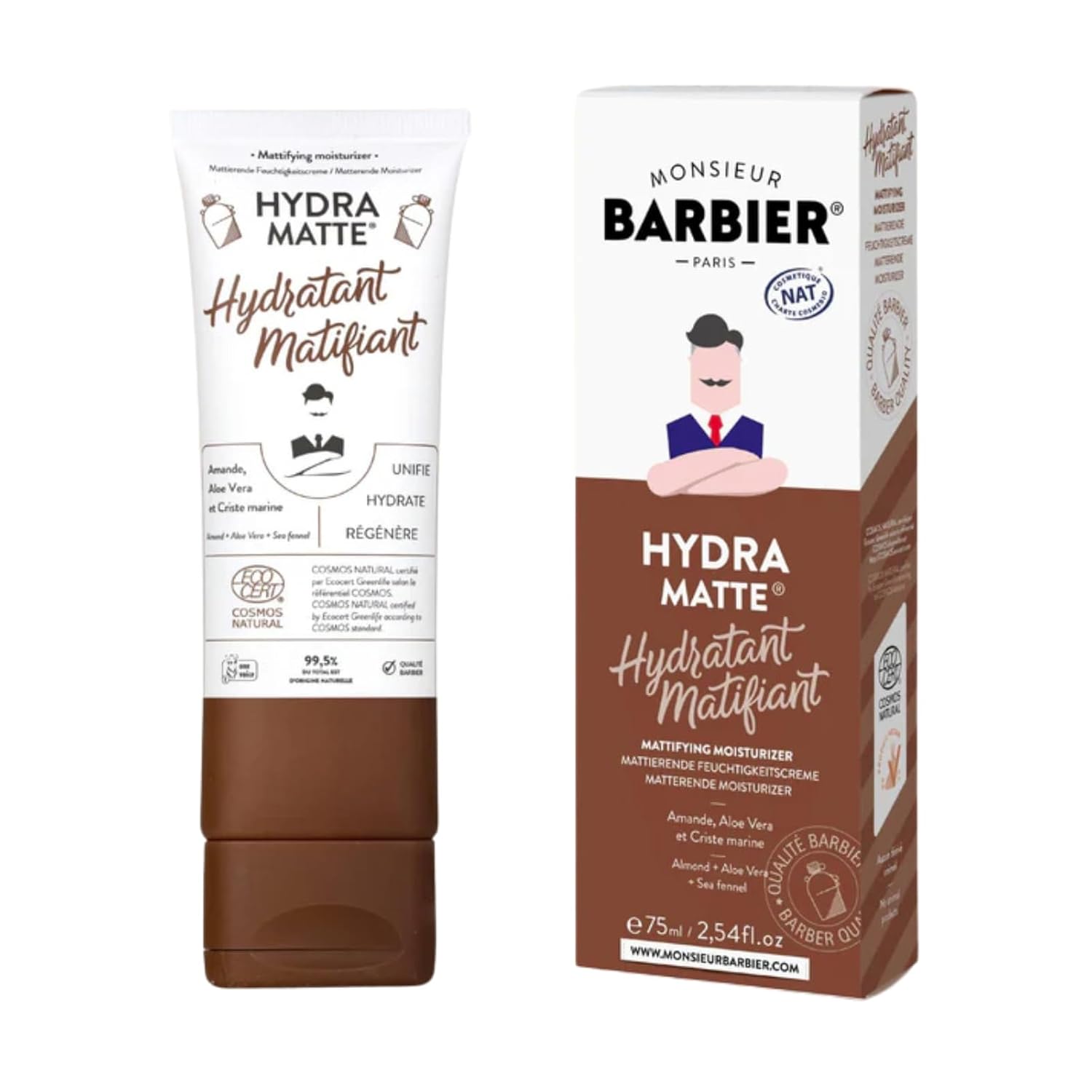 MONSIEUR BARBIER Hydra Matte — Crème visage homme 75 mL