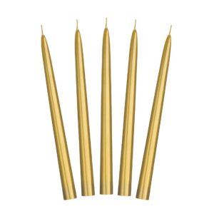 PARTYDECO — Bougies de table longues pointues or
