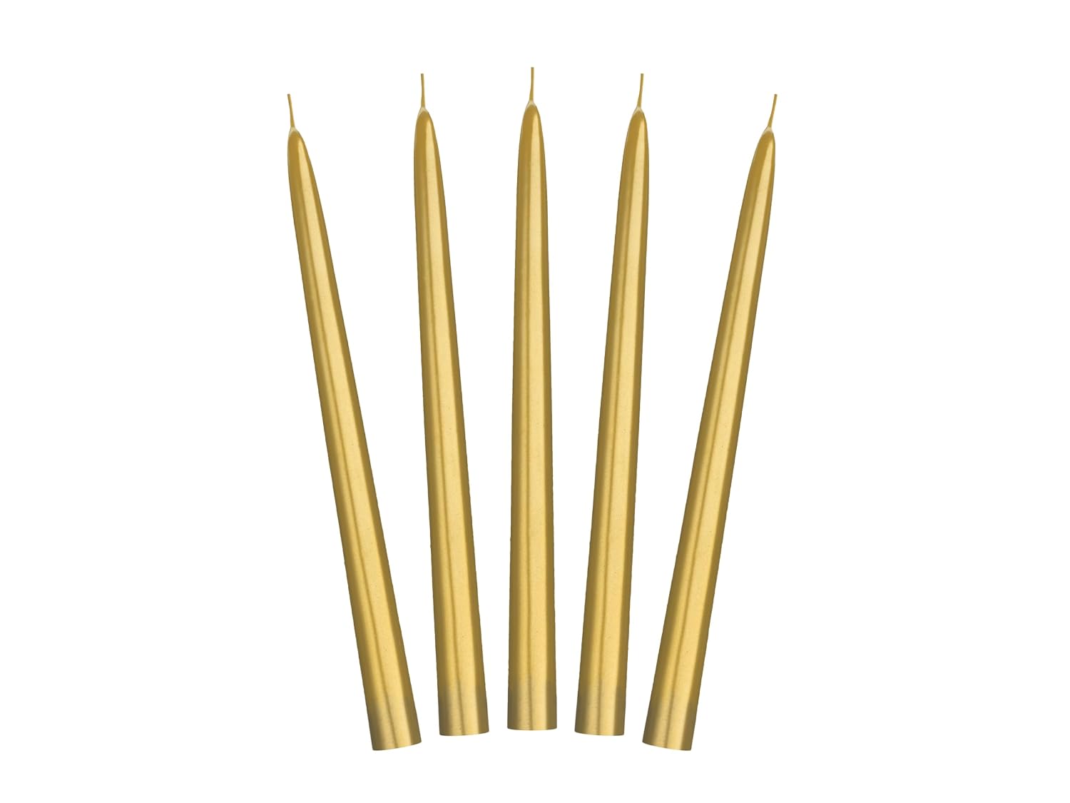 PARTYDECO — Bougies de table longues pointues or