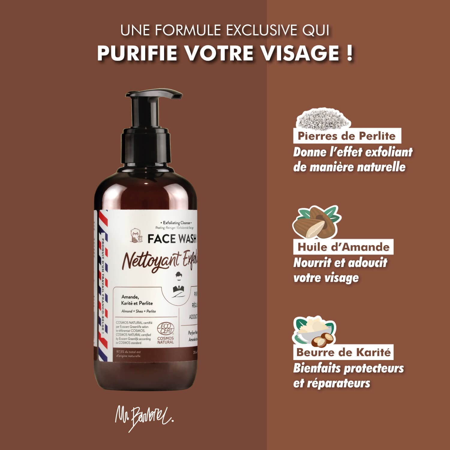 MONSIEUR BARBIER — Nettoyant exfoliant visage homme 250 mL – Image 3