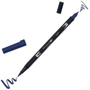 TOMBOW Dual Brush — Stylo double pointe pinceau bleu jet