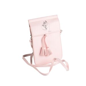 Diddl - Sac Compagnon Rose Rêverie, en Polyuréthane, Bandoulière Réglable, Motif Diddlina Fermeture Magnétique, Pompons, Fan Nostalgique Années 90