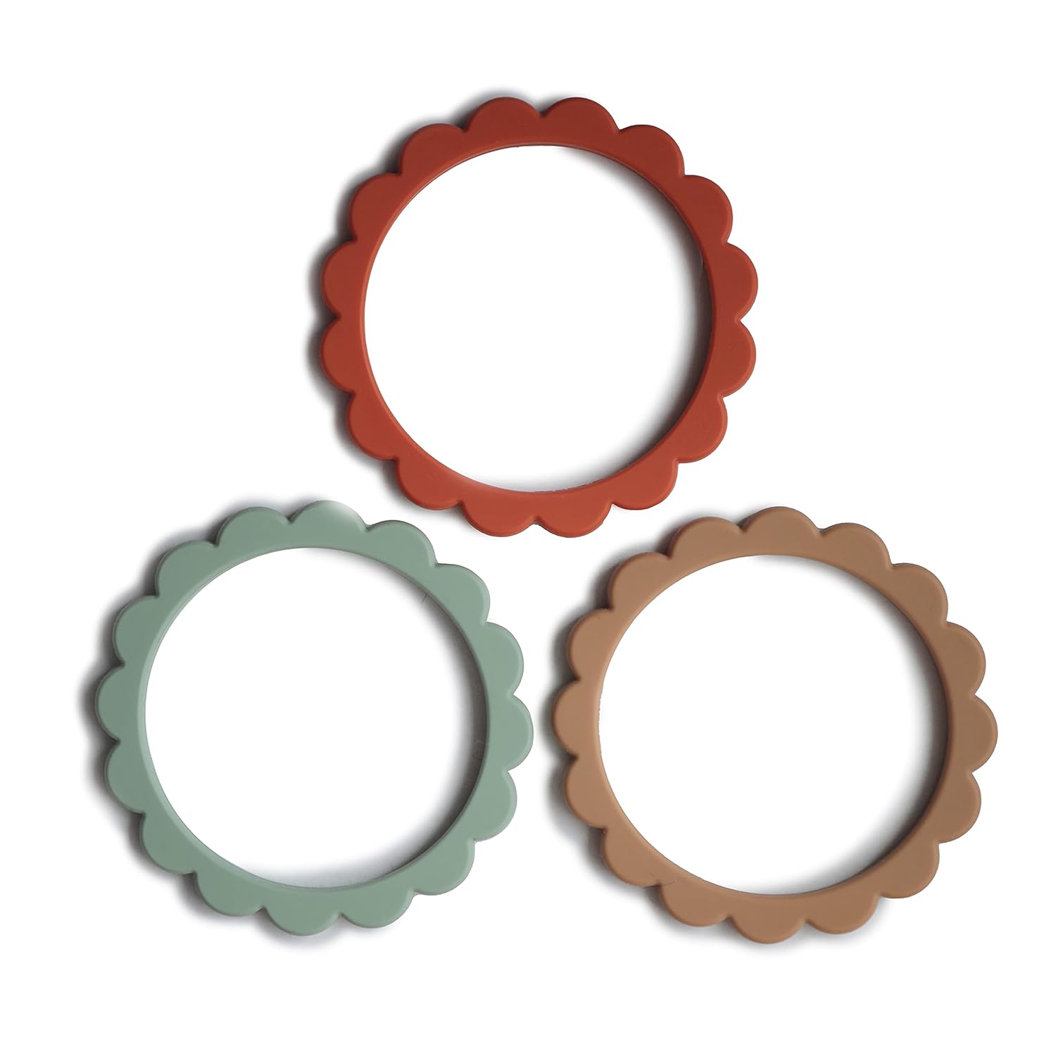 MUSHIE — Anneau de dentition bébé silicone sans BPA lot de 3