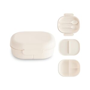 MUSHIE — Boîte à repas enfant avec séparateur, ivoire