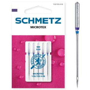SCHMETZ Microtex — 5 aiguilles pour machine à coudre 90/14
