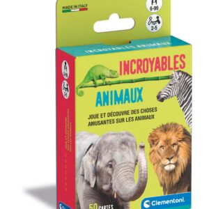 CLEMENTONI Incroyables Animaux — jeu de cartes éducatif 50 cartes