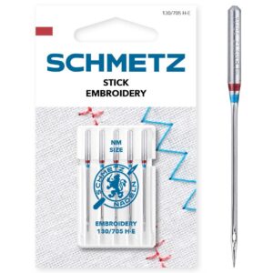 SCHMETZ — 5 aiguilles à broder pour machine à coudre 90/14