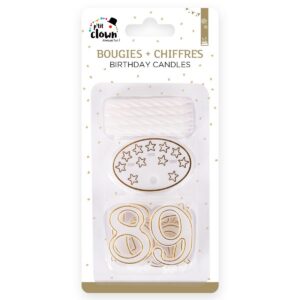 Blister — 8 bougies d’anniversaire avec 10 chiffres et socle