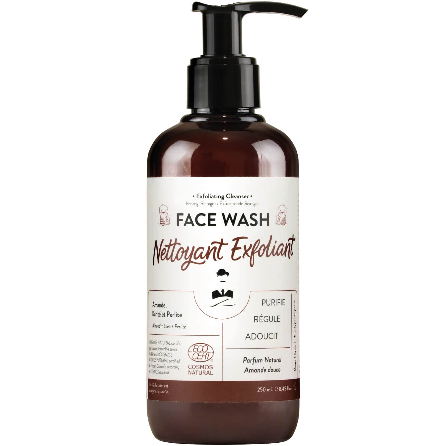 MONSIEUR BARBIER — Nettoyant exfoliant visage homme 250 mL