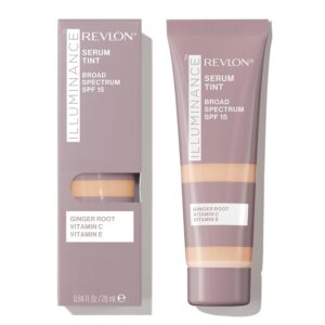 Revlon Sérum Teinté Illuminance, Triple Acide Hyaluronique, Unifie le teint au fil du temps et hydrate tout au long de la journée, SPF 15, 301 Cool Beige, 28 ml
