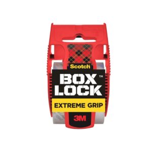 ScotchBox Lock Ruban d'emballage - 1 Rouleau avec Dévidoir, 48 mm x 20,3 m - Ruban d'expédition et d'emballage solide