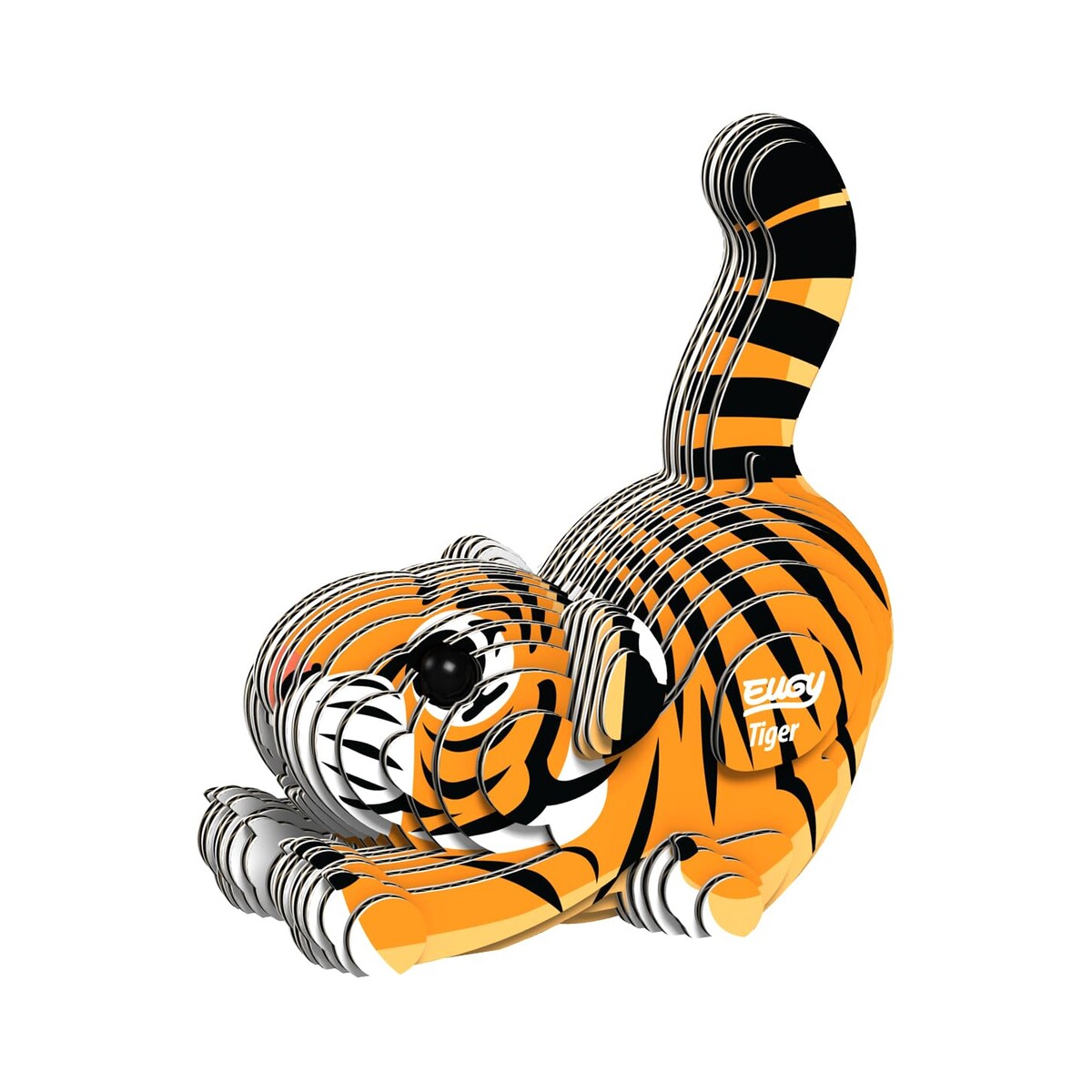 EUGY Tigre — Puzzle 3D en carton recyclé dès 6 ans