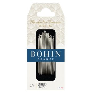 BOHIN — Assortiment d’aiguilles à coudre Sharps n°3 à 9, x20