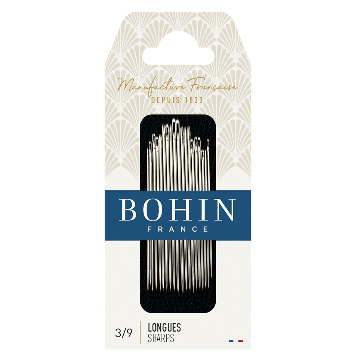 BOHIN — Assortiment d’aiguilles à coudre Sharps n°3 à 9, x20