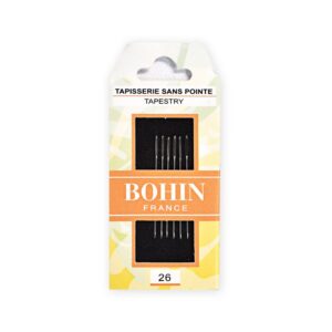 BOHIN — Aiguilles à tapisserie n°26, lot de 6