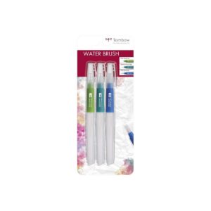 TOMBOW — Set de 3 pinceaux à réservoir d’eau, pointes variées