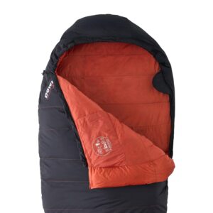 Alternative view of Wilsa Outdoor Sac de Couchage Duvet 6° Sarcophage 210x80 cm, Noir/Rouge, Down Ultralite 300 104011 Droit